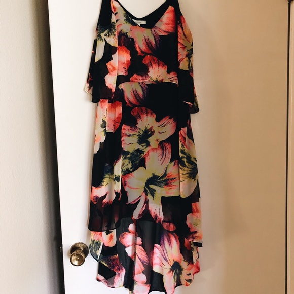 Nordstrom Soprano Navy and Floral High-Low Dress - Picture 4 of 6